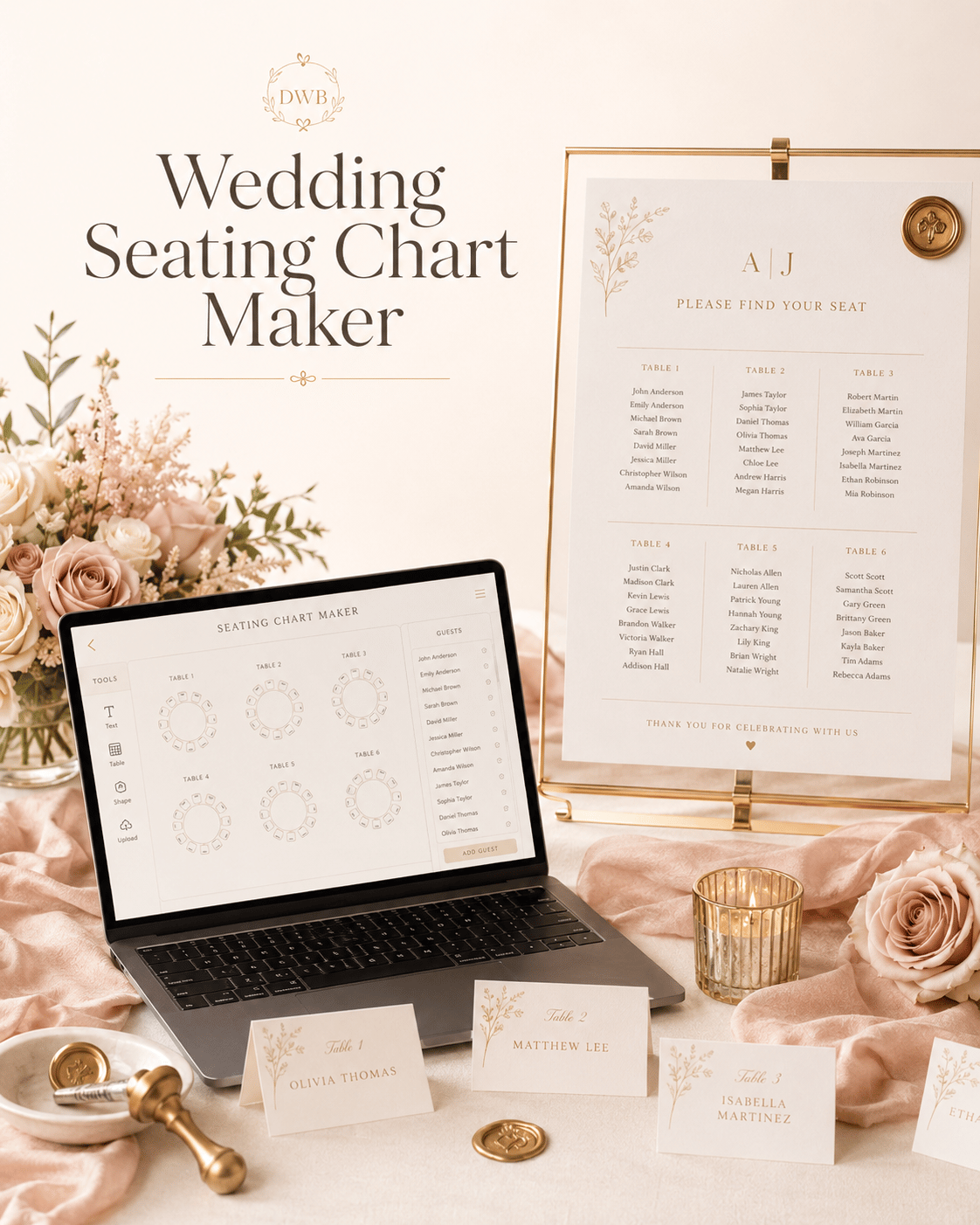 Wedding Seating Chart Maker — $19 one-time